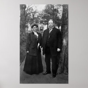 Poster Presidente Taft e primeira senhora Helen Taft -
