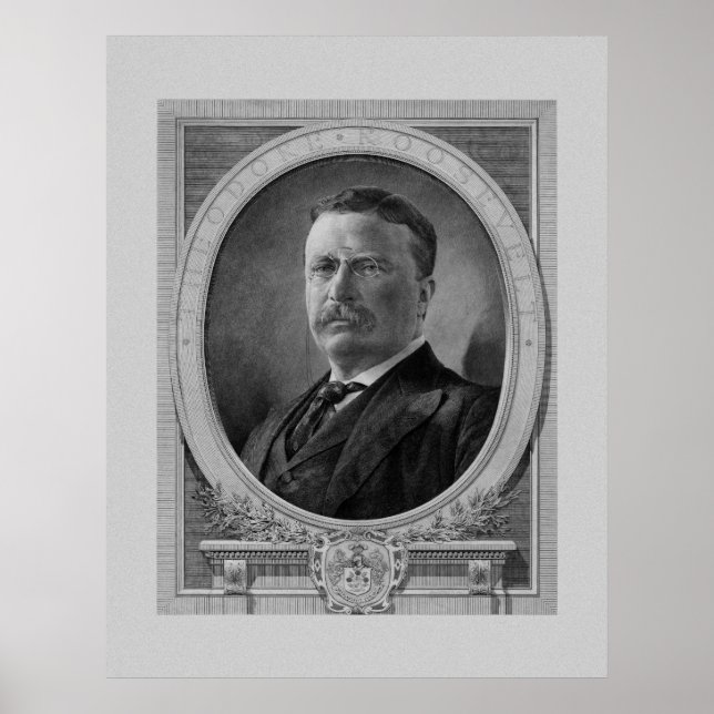 Póster Presidente Theodore Roosevelt (Frente)