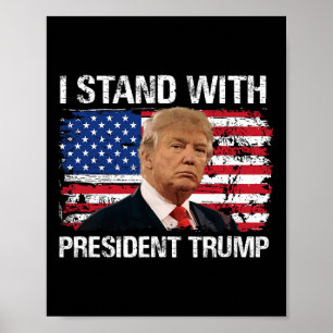 Poster Presidente Trump American Flag Trump 2024 Men