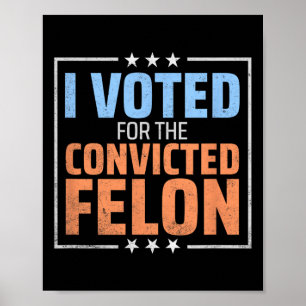 Poster Presidente Trump Eleição Eu Votei A Favor Dos Cond