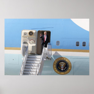Póster Presidente Trump Força Aérea Um