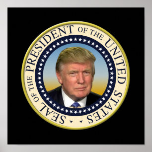 Póster Presidente Trump Foto Presidente Seal