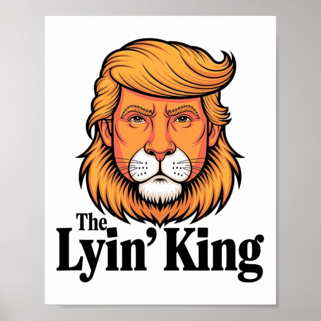 Poster Presidente Trump Zombando do Mentiroso Rei  (Frente)