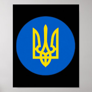 Poster Presidente Ucrânia Zelensky Trident Tee Ucraniano