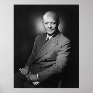 Poster Presidente Vintage Dwight D. Fotografia do Eisenho