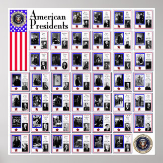 POSTER PRESIDENTES AMERICANOS A/564