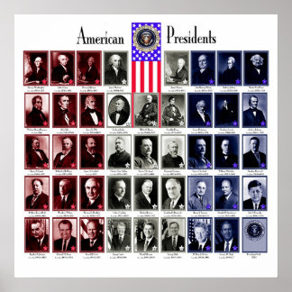 PÓSTER PRESIDENTES AMERICANOS C/566 BRANCOS
