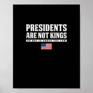 Poster Presidentes Não São Reis Bandeira dos EUA Sem Reis