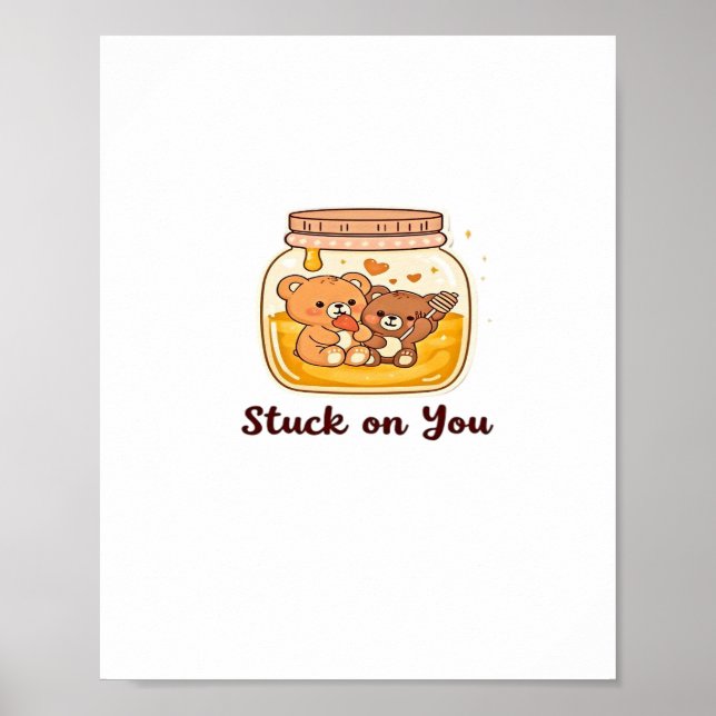 Poster Preso em Você Estética de Amor Simples (Frente)