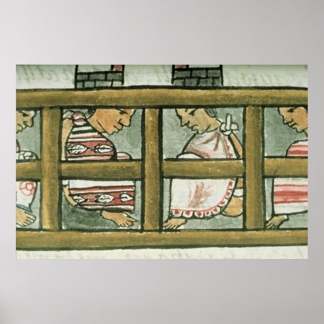 Poster Presos astecas, do "Codex Florentine" (Frente)