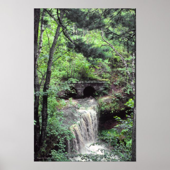Poster Presque Isle River Waterfall 1981 U. P. Michigan (Frente)