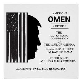 Póster Presságio Americano em Preto