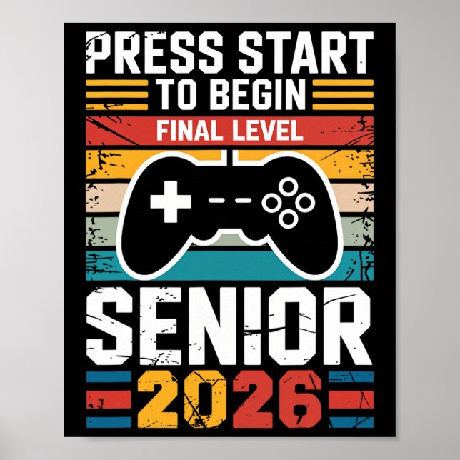 Poster Pressione Iniciar Para Iniciar o Nível Final Jogad (Frente)