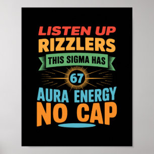 Poster Prestem Atenção Rizzlers Este Sigma Tem 67 Energia