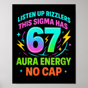 Poster Prestem Atenção Rizzlers Este Sigma Tem 67 Energia