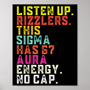 Poster Prestem Atenção Rizzlers Este Sigma Tem 67 Energia