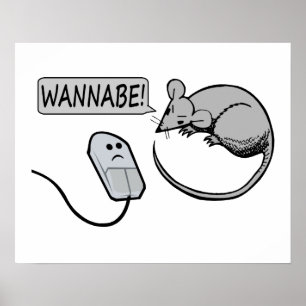 Póster Presunçoso do rato do computador