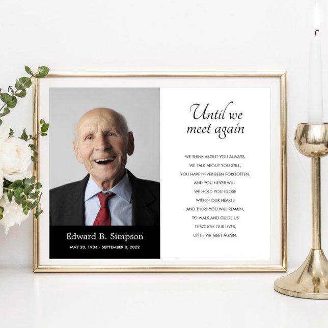 Poster Preto Até Nos Encontrarmos Novamente Poema de Fune (Criador carregado)