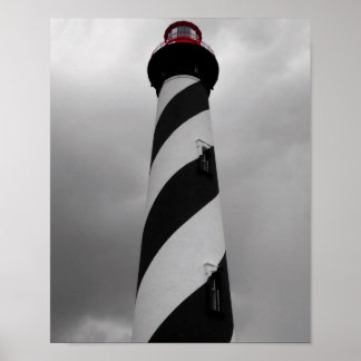 Poster preto, branco e vermelho