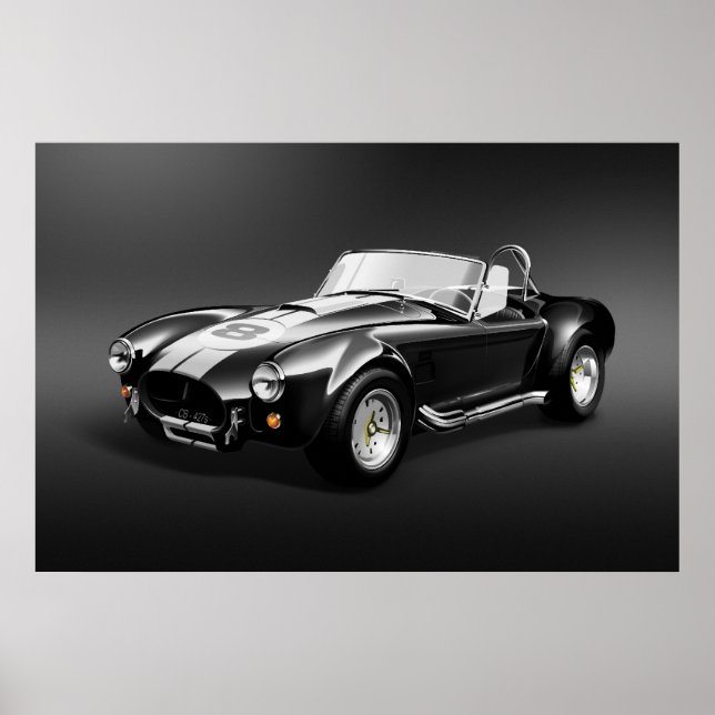 Poster preto Cobra-427s (Frente)