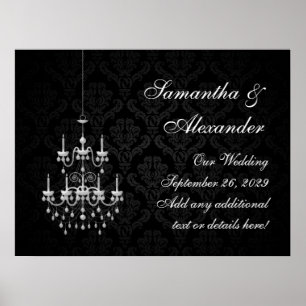Póster Preto com a silhueta branca do candelabro