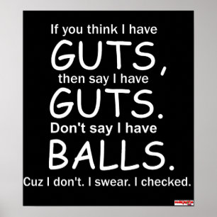 Poster preto das bolas da entranhas não