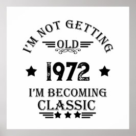 Poster Preto de presente de aniversário de vintage person