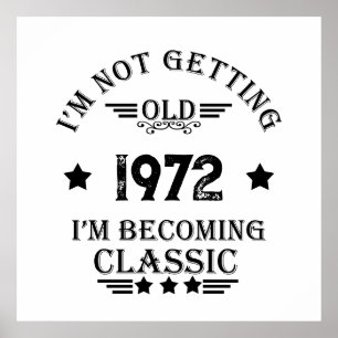 Poster Preto de presente de aniversário de vintage person