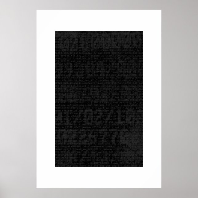 Poster Preto digital (Frente)