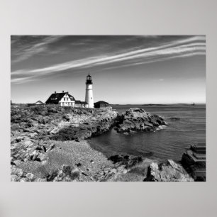 Poster preto do branco de Portlandhead n
