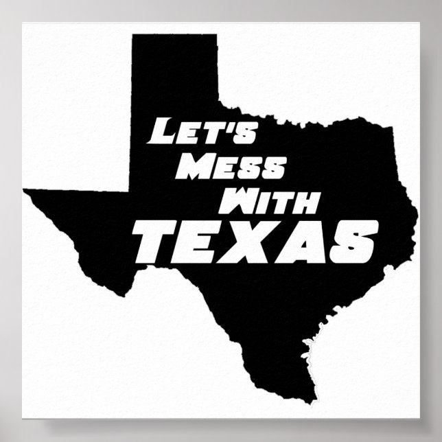 Poster preto do Texas (Frente)