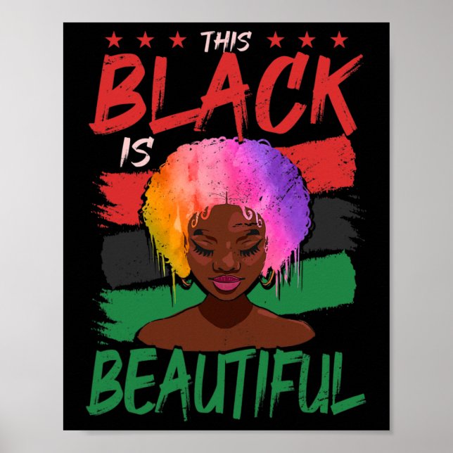 Poster Preto É Bela História Negra Afro-Americana  (Frente)