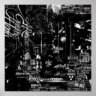 Poster preto e branco