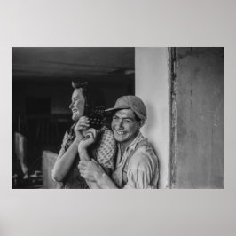 Poster Preto e Branco 1968 Retrato Europeu de um Jovem