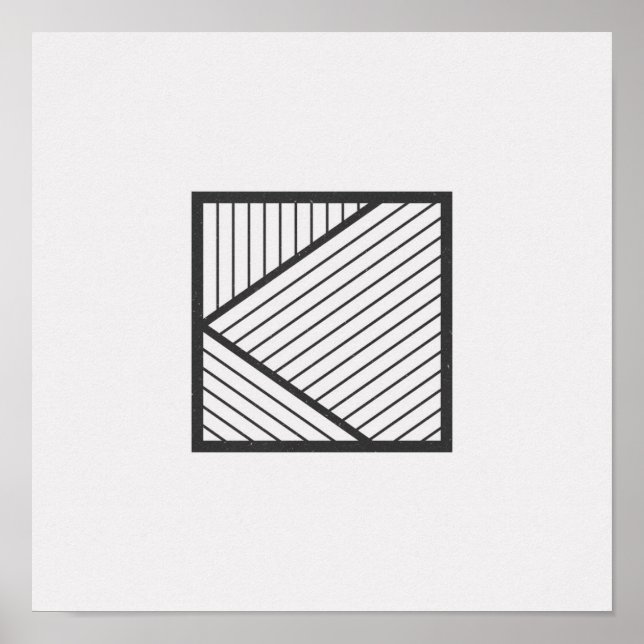 Poster preto-e-branco com faixa de separação mínim (Frente)