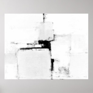 Poster preto e branco da arte abstracta da