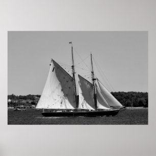 Poster preto e branco de Bluenose II