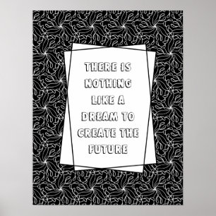 Poster Preto e Branco de Cotação Personalizada