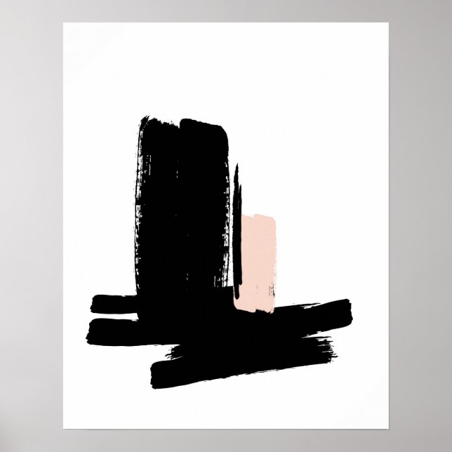 Poster preto e branco minimalista (Frente)