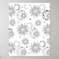 Preto e Branco Sol Caprichoso Astrologia Celestial