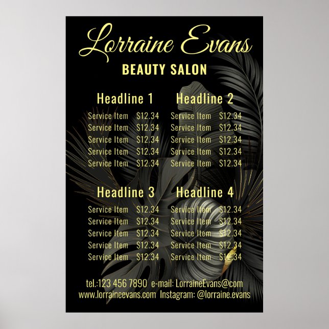 Poster Preto e Dourado (Frente)