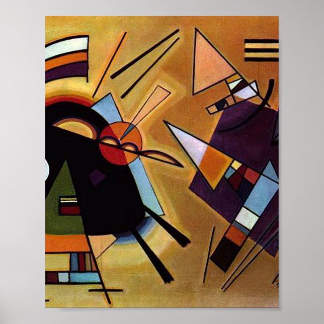 Poster Preto e roxo de Vassily Kandinsky (Frente)
