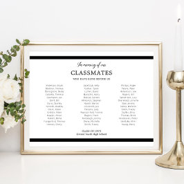 Poster Preto Em Memória Da Reunião Da Escola