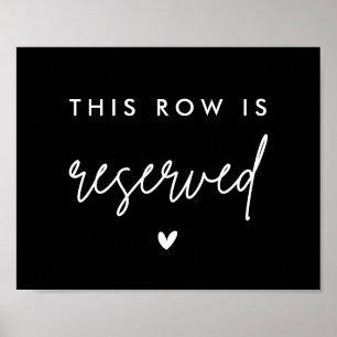 Poster Preto Esta Linha é Reservada Cadeira Sede Reservad