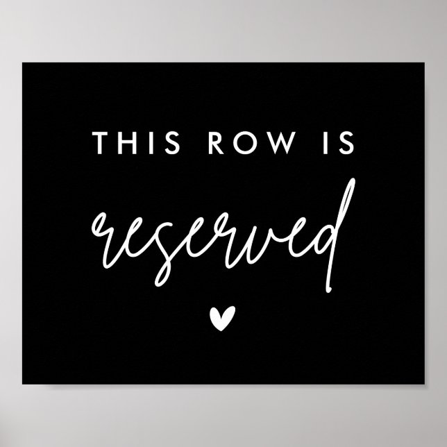 Poster Preto Esta Linha é Reservada Cadeira Sede Reservad (Frente)