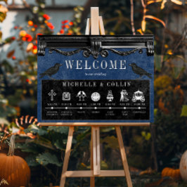 Poster Preto Gótico Ravens e Ordem Azul dos Eventos