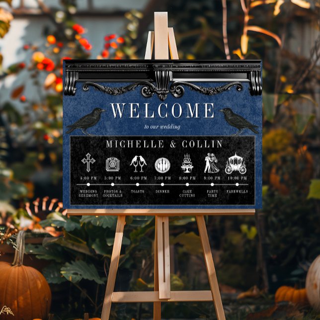 Poster Preto Gótico Ravens e Ordem Azul dos Eventos (Criador carregado)