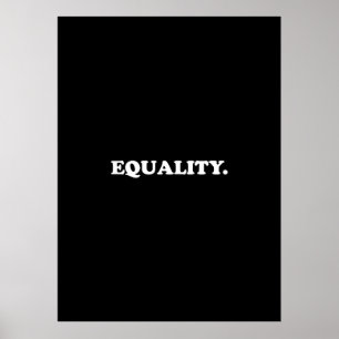 Poster preto "igualdade"