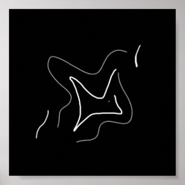 Poster Preto Mínimo de abstrato Art