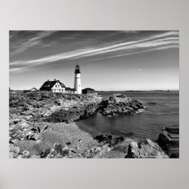 Poster preto n branco portlandhead